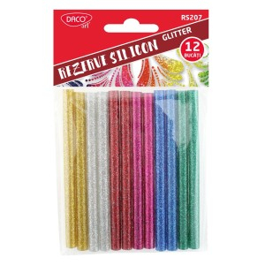 Rechizite, Creativitate, Hobby - REZERVA SILICON 7MM SET 12 GLITTER RS207 DACO