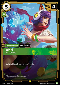 Riftbound singles - Riftbound Origins Ahri, Alluring (V.2 - Showcase) 066a Foiled