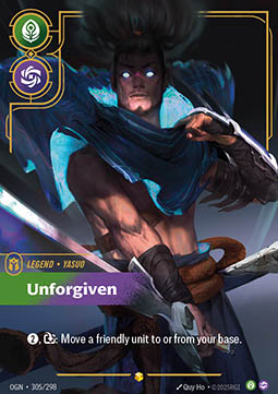 Riftbound singles - Riftbound Origins Yasuo, Unforgiven (V.2 - Showcase) 305 foiled