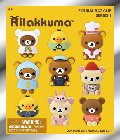 Fashion & Accessories - Rilakkuma 3D PVC Bag Clips Series 1 Blind Bag Display (24)