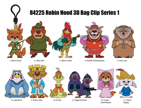 PRECOMENZI - Robin Hood 3D PVC Bag Clips Series 79 Blind Bag Display (24)