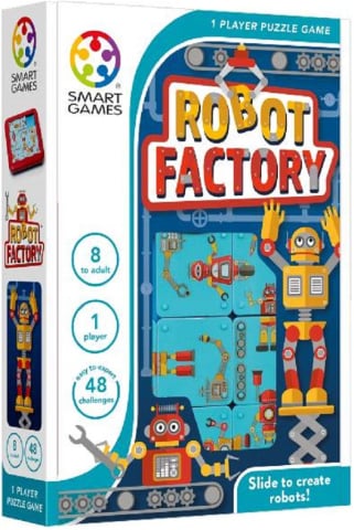 Smart Games - Robot Factory – Joc de logica glisant cu 48 de provocari