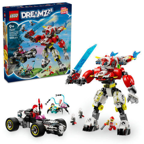Lego DreamZzz - LEGO DREAMZzz Robotul Tigru al lui Cooper si Masina Hot Rod a lui Zero 71497