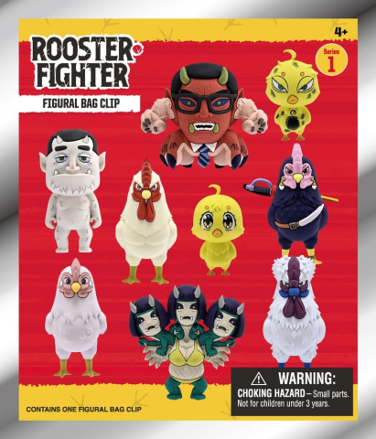 Fashion & Accessories - Rooster Fighter 3D PVC Bag Clips Series 1 Blind Bag Display (24)