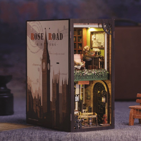 Rose Detective Agency - DIY Book Nook Kit cu LED [5]