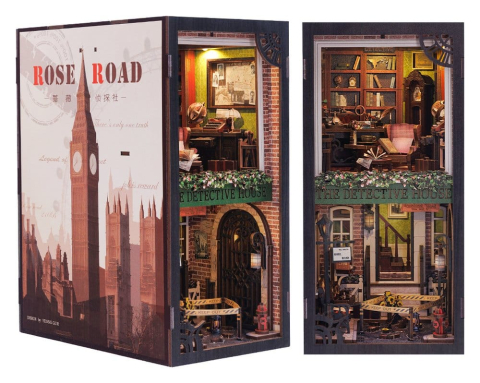 Book Nooks - Rose Detective Agency - DIY Book Nook Kit cu LED