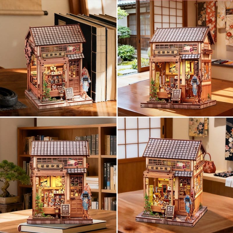 Sakura O Kimono Shop - DIY Miniature House Kit cu LED [2]