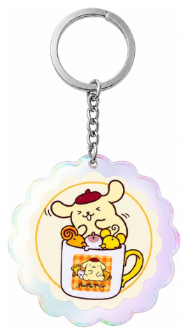 Fashion & Accessories - Sanrio Acrylic Keychain Pompompurin 30th Anniversary Squishy Cute Purin 01