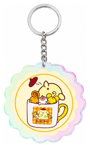 Fashion & Accessories - Sanrio Acrylic Keychain Pompompurin 30th Anniversary Squishy Cute Purin 02
