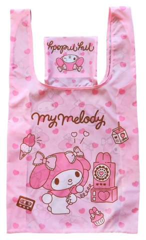 Hello Kitty - Produse Oficiale Sanrio - Sanrio Geanta Tote Pliabila My Melody Kawaii 33 x 37 cm