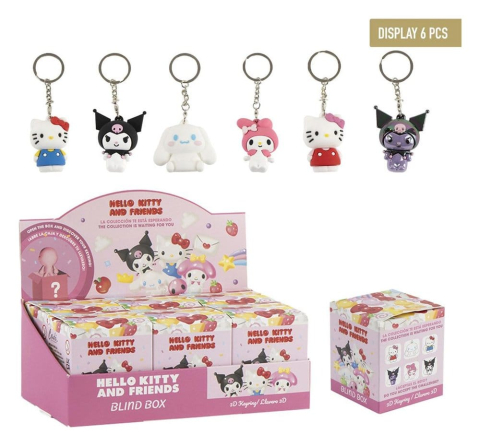 PRECOMENZI - Sanrio Hello Kitty Keychain Blind Box Display (6)