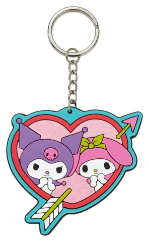 Fashion & Accessories - Sanrio Rubber Keychain Kuromi & My Melody 6 cm