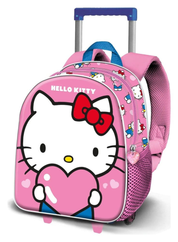 Fashion & Accessories - Sanrio Small 3D Backpack with Wheels Hello Kitty Heart