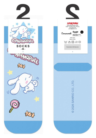 Sanrio Socks Cinnamoroll Dance Off Short 36-40 [1]