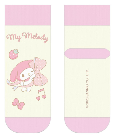 Sanrio Socks My Melody Big Ribbon Short 36-40 [2]