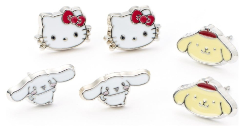 Fashion & Accessories - Sanrio Stud Earring Set Hello Kitty, Cinnamon Roll and Pompompurin