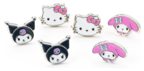 Fashion & Accessories - Sanrio Stud Earring Set Hello Kitty, Kuromi and My Melody