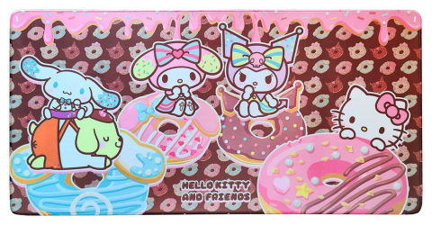 Hello Kitty - Produse Oficiale Sanrio - Sanrio XXL Mouse Pad Hello Kitty & Friends Donuts Pink Black Party Series 80 x 40 cm