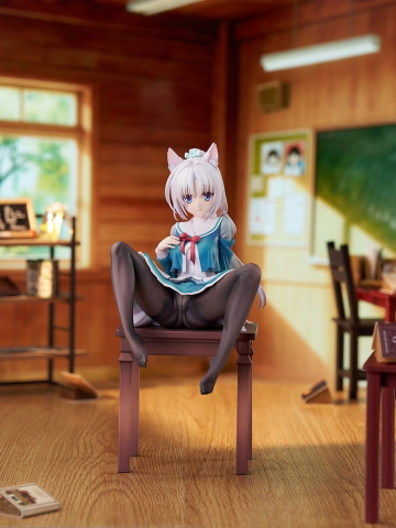 PRECOMENZI - Senren*Banka PVC Figure 1/7 Yoshino Tomotake Animal Ears School Uniform Ver. 21 cm