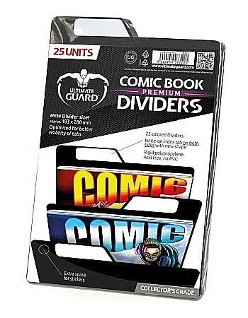 Accesorii Comic Books - Separatoare negre PREMIUM pentru benzi desenate