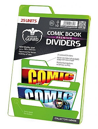 Accesorii Comic Books - Separatoare verzi PREMIUM pentru benzi desenate
