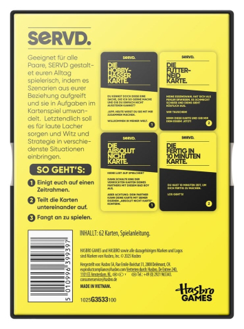 PRECOMENZI - SERVD Card Game Couples *German Version*