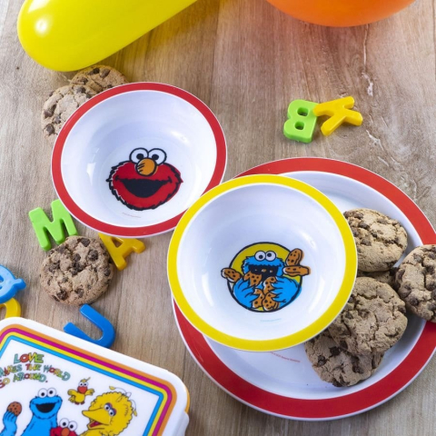 PRECOMENZI - Sesame Street Cereal Bowl Vintage Kids 2-Pack 300ml