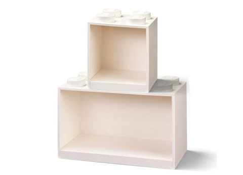 LEGO - Set 2 rafturi Caramida LEGO - Alb