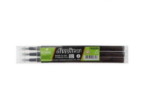 Rechizite, Creativitate, Hobby - Set 3 mine gel ECADA Disparel – cerneala neagra termosensibila