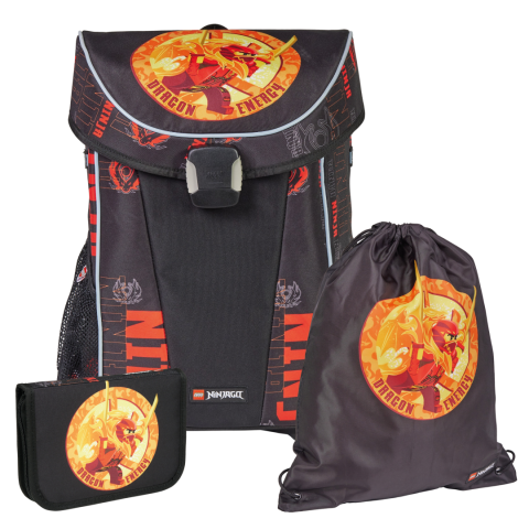 Ghiozdane si rechizite - Set 3 piese LEGO Ninjago - Dragon Energy - Easy Light