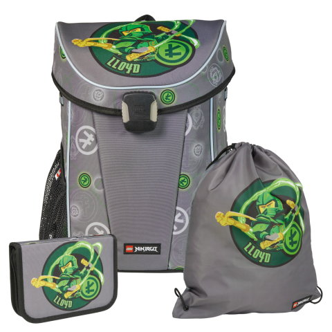 Ghiozdane si rechizite - Set 3 Piese LEGO Ninjago Easy Light – Ghiozdan, Penar, Sac Sport