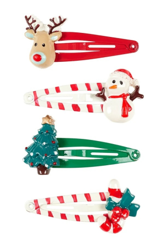Noutati - Set 4 agrafe cu motive de Craciun, Souza!