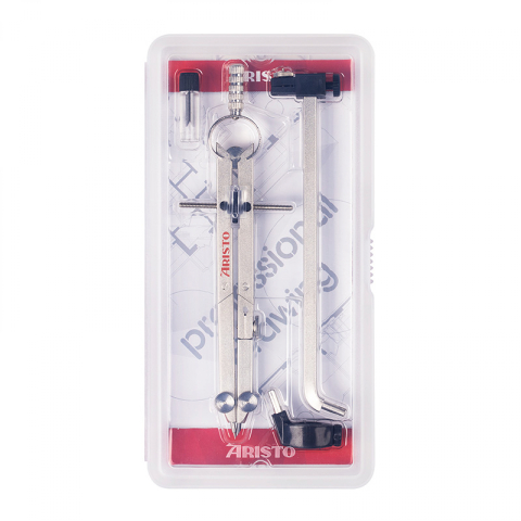 Rigle, compasuri si instrumente geometrice - Set 4 Metal Professional Drawing Studio Compas