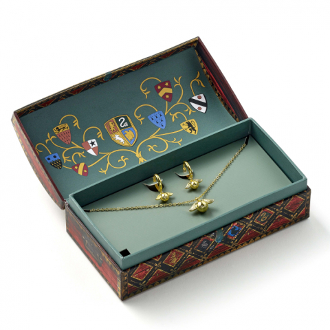 Set bijuterii Harry Potter – Colier si Cercei Golden Snitch (Quidditch Gift Box) [1]