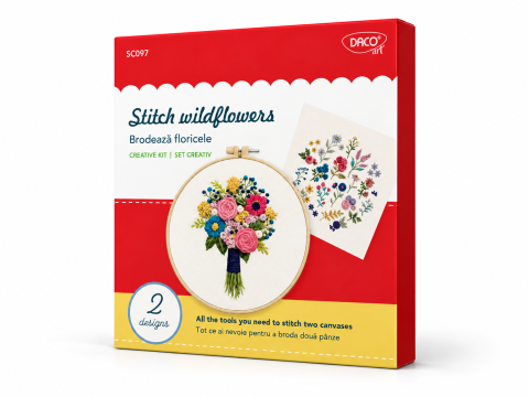 Craft - Set creativ DACO Brodeaza floricele SC097