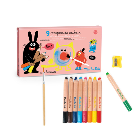 Set creioane colorate multifunctionale, Moulin Roty [3]