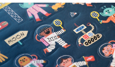 Set cu abtibilduri repozitionabile Cosmos, Londji [2]