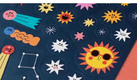 Set cu abtibilduri repozitionabile Cosmos, Londji [4]