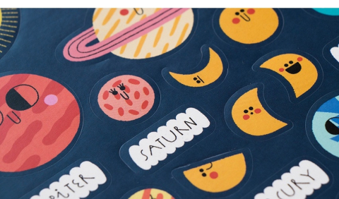 Set cu abtibilduri repozitionabile Cosmos, Londji [3]