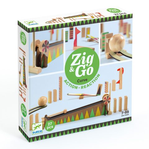 Jocuri - Set de constructie trasee Zig & Go Bila cea mai mare 27 piese, Djeco