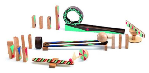 Set de constructie trasee Zig & Go Roll 28 piese, Djeco [4]