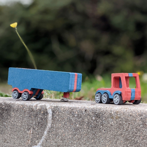 Set de constructie vehicul Tir transport marfa Remy, Croc toys [1]