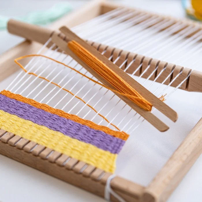 Set de tesut pentru copii Deico – Rama lemn cu accesorii (5+) [4]