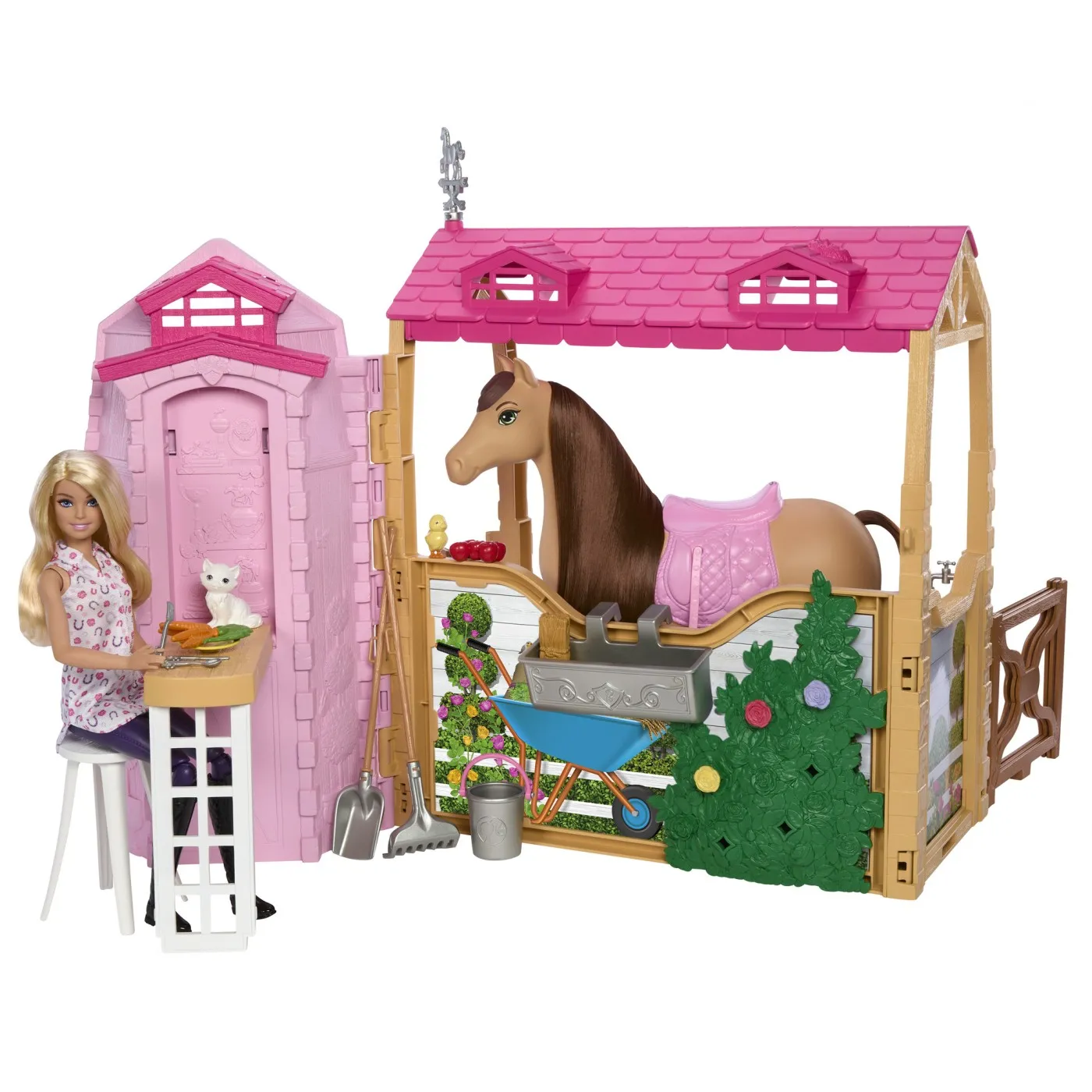 Set Grajd Barbie Mysteries Ultimate Stable cu Papusa si Cal [5]