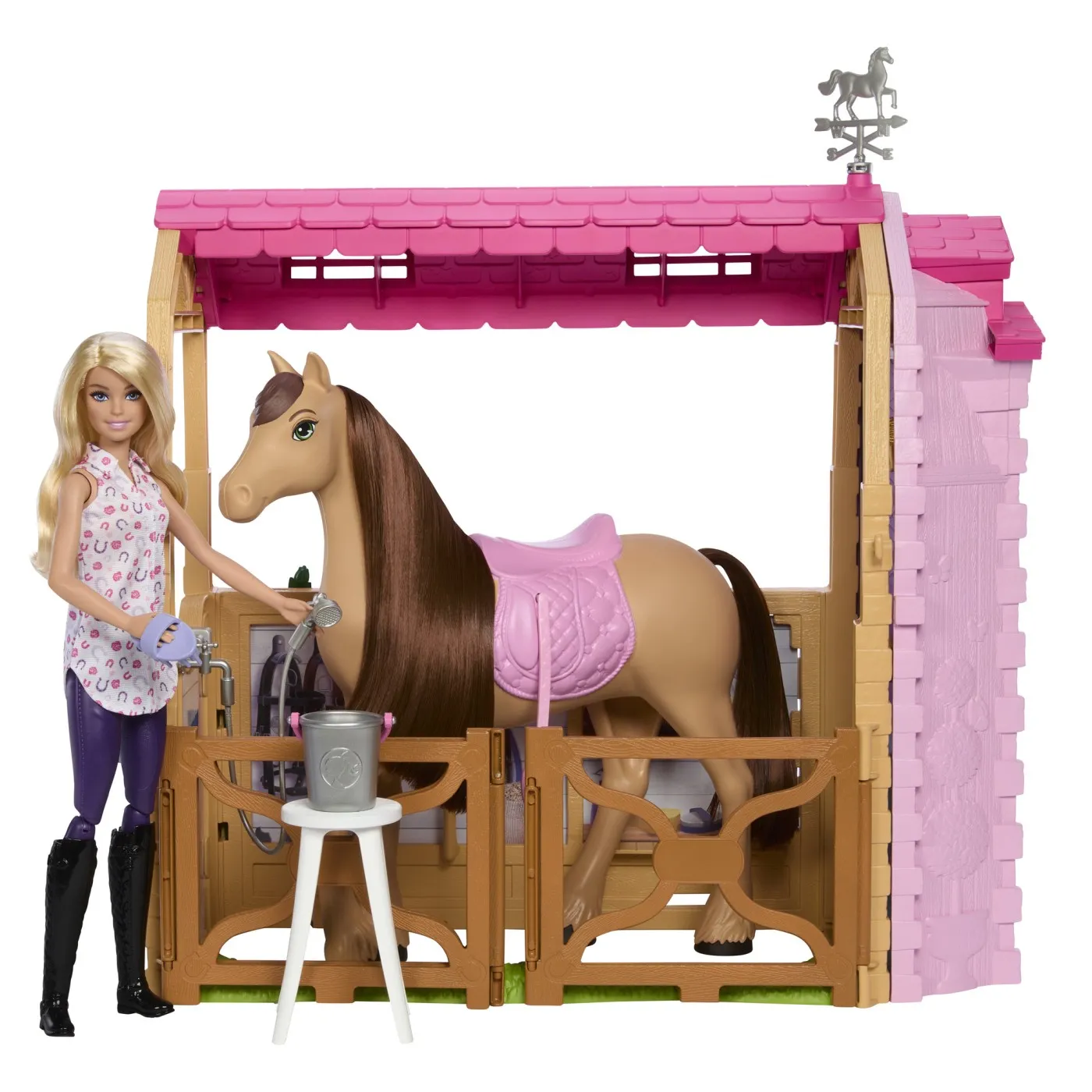 Set Grajd Barbie Mysteries Ultimate Stable cu Papusa si Cal [6]