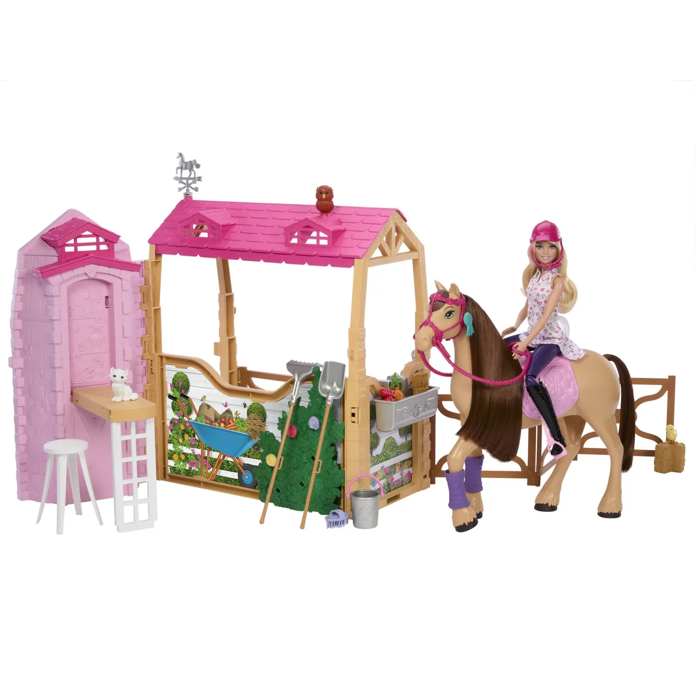 Set Grajd Barbie Mysteries Ultimate Stable cu Papusa si Cal [8]