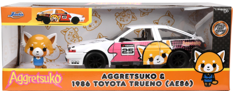Figurine - Set Jada Aggretsuko Toyota Trueno AE86 1986 + figurina 1:24