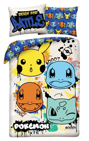 Pokemon - Set Lenjerie Pat Pokemon Duvet Set 140x200 cm