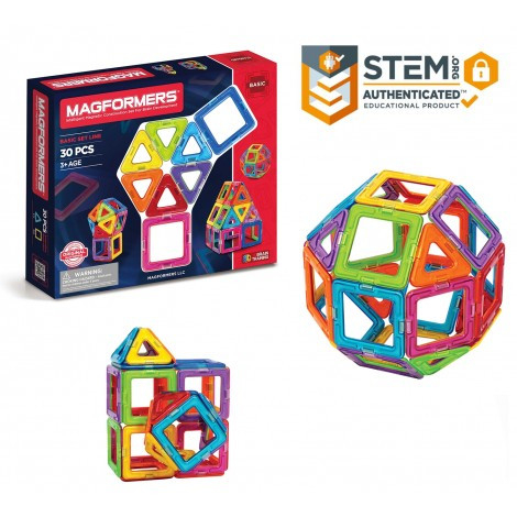 Jocuri si jucarii - Set magnetic de construit- Magformers, 30 piese