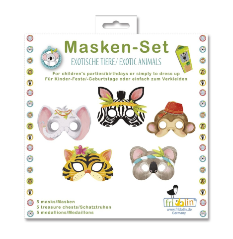 Accesorii - Set masti petrecere Animale exotice, Fridolin